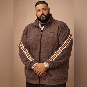 Adidas Full Zip Track Jacket 2XL Brown Orange Stripe Athletic